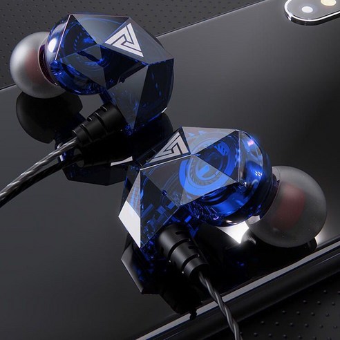 DFMEI -ear 헤드폰에서의 이중 -움직임 Vivo Huawei Oppo 일반 게임 K 노래 라인 제어 헤비베이스 스포츠 헤드셋 케이블, K7 【다이아몬드 블루】