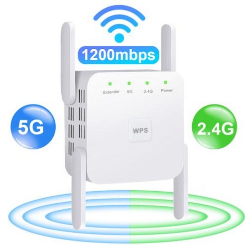 5G 무선 와이파이 증폭기 홈 신호 부스터 라우터 장거리 확장기 인터넷 리피터 24G, 5) 보라색 EU 플러그