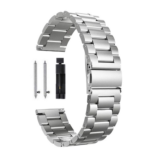 삼성 갤럭시 워치 4 3 액티브 2 기어용 메탈 스트랩 20mm 22mm, S21-은색