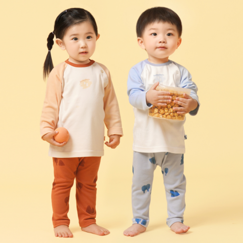 밤부베베 온마을 긴팔 내의 숲속 6 36개월