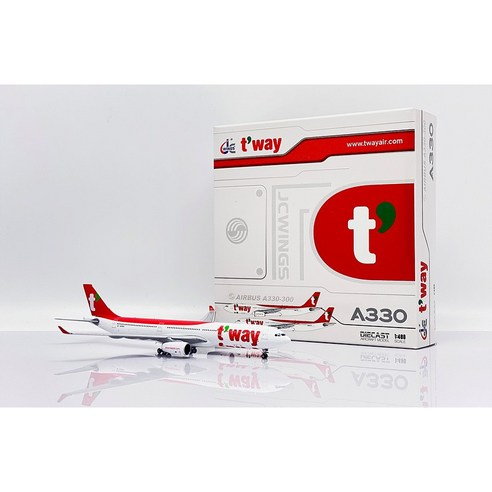 비행기모형 티웨이 항공모형 T'Way Air A330-300 Reg: HL8500 [1/400], 1개