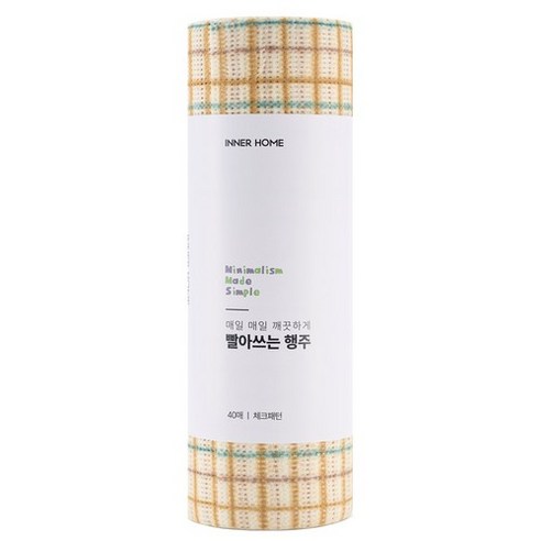 이너홈 빨아쓰는 행주 250 x 300 mm, 40개입, 2개