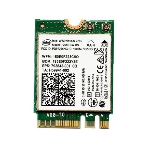 무선 네트워크 카드 인텔 7265 NGW BN 7265NGW WiFi Bluetooth 4.0 NGFF Dell Sony ACER asus용, 한개옵션0