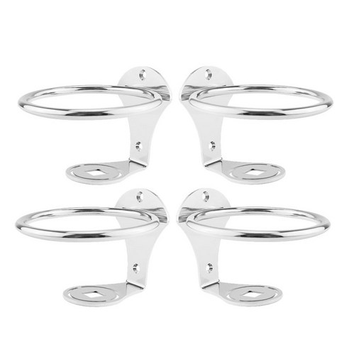 4x 해양 보트 마운트 음료 컵 홀더 병 스탠드 316 스테인레스 스틸, {"사이즈":"86mm"}, {"색상":"블랙"}, {"수건소재":"유리, 플라스틱"}
