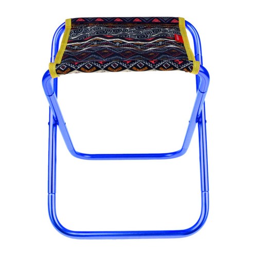 미니 휴대용 접는 의자 좌석 도구 야외 캠핑 하이킹 낚시 의자, 27x25x23cm, 합금, 블루