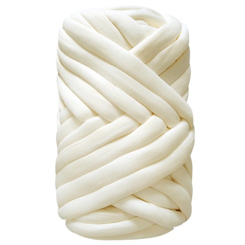 퍼니플 자이언트얀 벨벳 1kg 가방만들기 벨벳얀 뜨개실 망고실 일반얀, 1개, 패브릭_바닐라크림