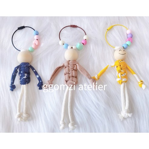 환경 친화적인 공예로 창의력을 표현하는 업사이클링 패브릭얀 걱정인형 키링 DIY 키트