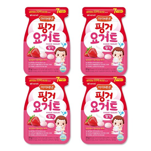 아이배냇 핑거 요거트 딸기 × 20g × 4개, 맛 × 개당 중량 × 수량 섬네일