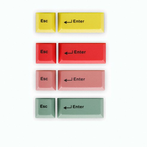 엠스톤 2키 ESC + Enter 체리 포인트 키캡, 옐로우