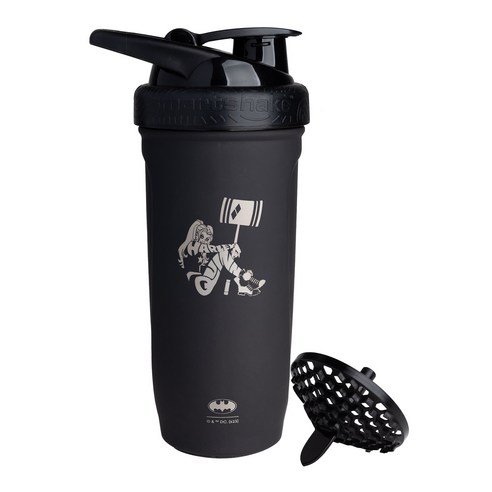 스마트쉐이크 DC Reforce 스테인리스 스틸 단백질 셰이커 병 900ml, 2세트, 할리 퀸