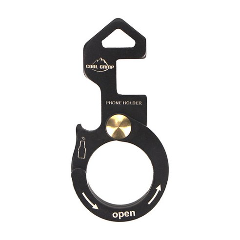 Carabiner 클립 야외 스포츠 잠금 해제 열쇠 고리 알루미늄 합금 후크, 검은 색