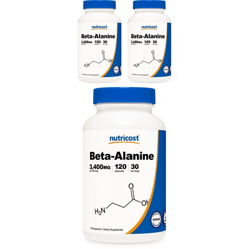 뉴트리코스트 베타-알라닌 3000mg 캡슐, 3개
