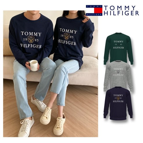 타미힐피거 남녀공용 TOMMY 타미힐피거 그래픽 긴팔티셔츠