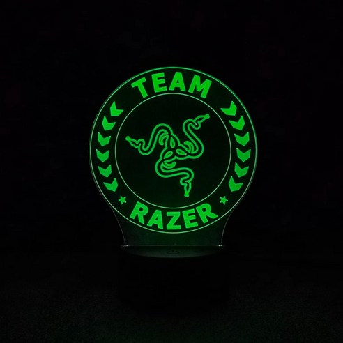 레이저 Team Razer Floor Rug 팀 게이밍 골리아투스 컨트롤 LED 조명 무드등 피규어 라이트 수유등, H.B크랙 받침대 16색 흔들이기+터치 레이저골리아투스