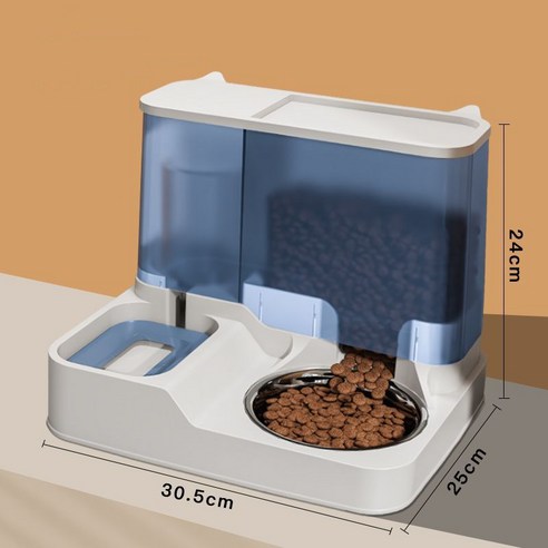 림림무역은 반려동물 자동급식 급수기를 제공합니다, 파란색 + 실리카겔토 매트