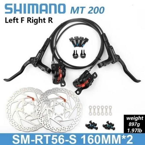 Shimano BR MT200 MTB 자전거 브레이크 800/1350 1400 1450mm 레버 Avid Mountain Bike 유압 디스크 브레이크 업그레이드 M315 HS1, 800 1450 RT56 160MM