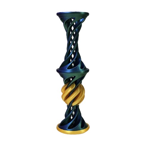 불가능한통과 피젯 퍼즐 3D프린터 더블기둥 12.5cm, 블루그린 (P004), 1개