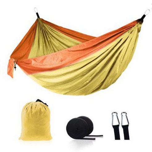 초경량 야외 캠핑 나일론 해먹 수면 스윙 트리 침대 정원 뒤뜰 가구 매달린 더블 해먹 의자 행매트|Hammocks|, 1개, 18