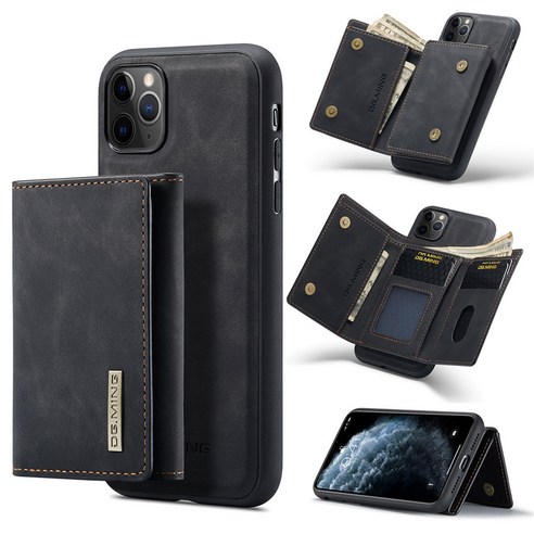 M1 iPhone 11 Pro Max 휴대 전화 케이스 마그네틱 지갑 가죽휴대 전화 케이스 M1 iPhone 11 Pro Max 충격 방지 카드 슬롯 지갑 케이스에 적합