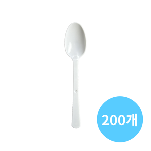 청년팩 일회용 숟가락 수저 개별포장 플라스틱 스푼, 1개, 200개
