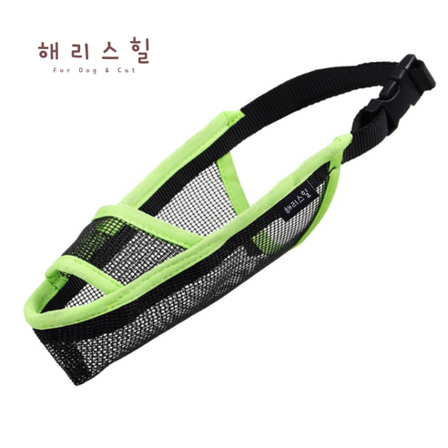 해리스힐 초경량 원버튼 메쉬 입마개 XL, 1개, 멜론그린