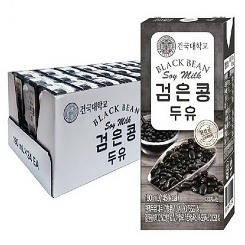 건국 검은콩 두유 190ml, 24개