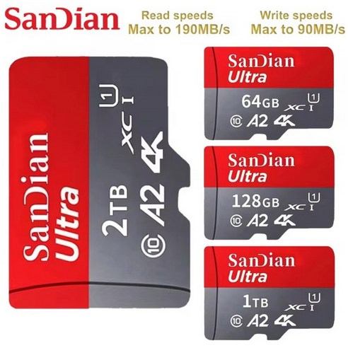 SanDian 마이크로 SD 메모리 카드 512GB 1TB