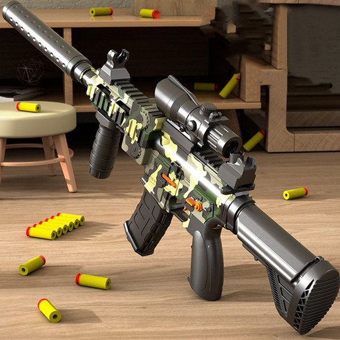 M416 연발 소프트건 총알 80개 세트 장난감총 스나이퍼 장난감 저격총 에어 스펀지총 라이벌 샷건 공기총 총, W99037A(80cm