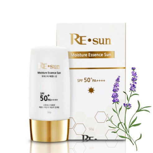 RE sun Moisture Essence Sun 알이 모이스처 에센스 선크림 선세럼 선블록, 1개