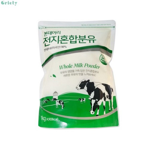 본데어리 전지 분유 1kg(탈지 우유 분말 커피 마라탕), 1kg, 1개