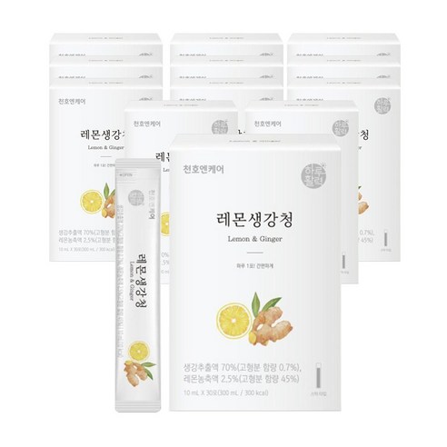 하루활력 레몬생강청, 300ml, 12개