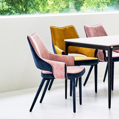가구앤하우스 코브라 조야 원단 인테리어 디자인 카페 식탁 의자 (3color)