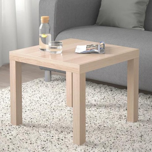 공간에 스며드는 간결함, 이케아 LACK 보조 테이블: 화이트 스테인 참나무 무늬로 완성하는 모던 미학 이케아둔드라테이블