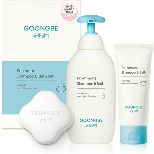 궁중비책 프리뮨 샴푸&바스 350ml + 100ml + 크리미솝 1ea 기획세트, 1세트