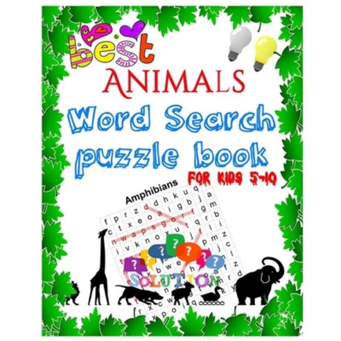 Best Animals Word Search puzzle book for kids 5-10: Word Search Books For Kids - Puzzle - Large Prin... Paperback, Independently Published