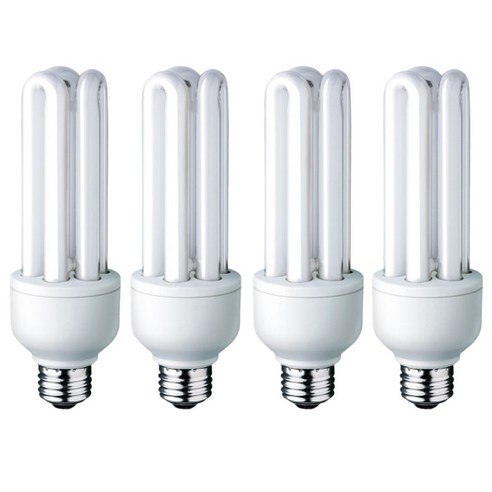 장수램프 안정기 내장형 램프 20W EL 20EX-D, 전구색, 4개