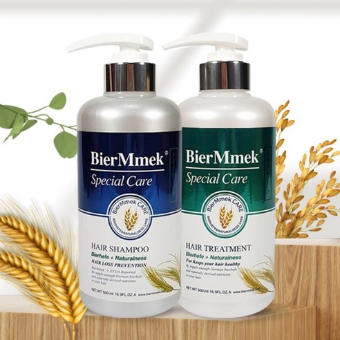 비어멕 독일 맥주 효모 탈모 샴푸 식약처 탈모완화 기능성 인정 샴푸 & 트리트먼트, 500ml, 1개