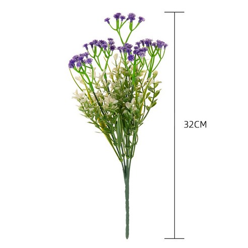 알뜰조화 안개꽃 한 자루 32cm, 오렌지