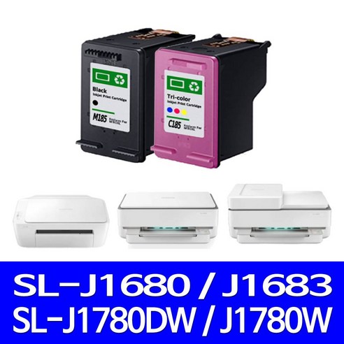 삼성 프린터 잉크 M185 C185 호환, 1개입, 검정 J1680 J1780W