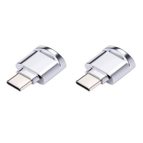 카드 실버에 대 한 TF 카드 리더 OTG 어댑터에 2pcs USB 3.1 유형 C, 설명, 실버, 알루미늄 합금