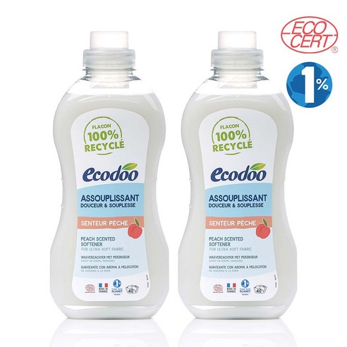 에코두 프랑스 섬유유연제 피치, 1L, 2개 1L × 2개, 1L × 2개 섬네일