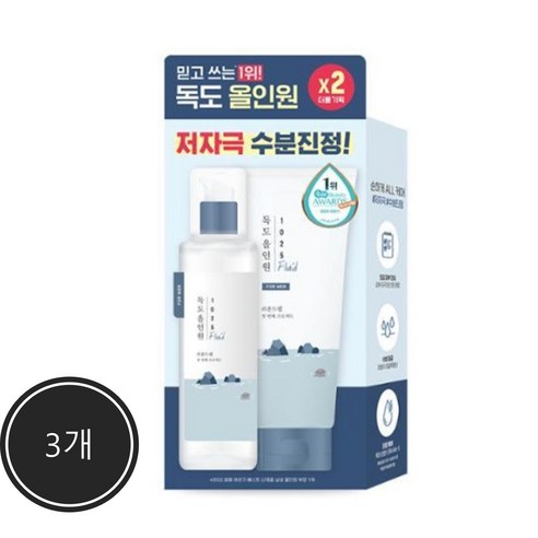 1+1 라운드랩 포맨 1025 독도 올인원 플루이드, 200ml, 3개