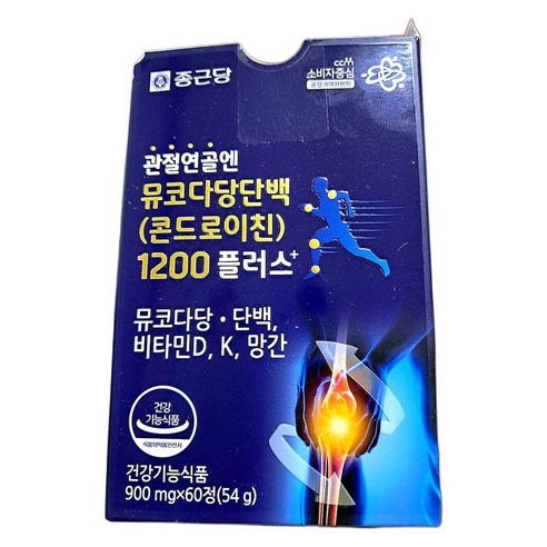종근당 정품 관절연골엔 뮤코다당단백 콘드로이친 1200 플러스, 60정, 1개