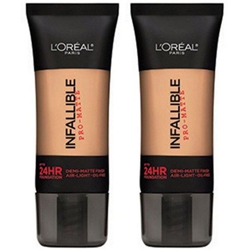 로레알파리 인팰러블 프로-매트 업 투 24HR 파운데이션, Natural Buff, 2개
