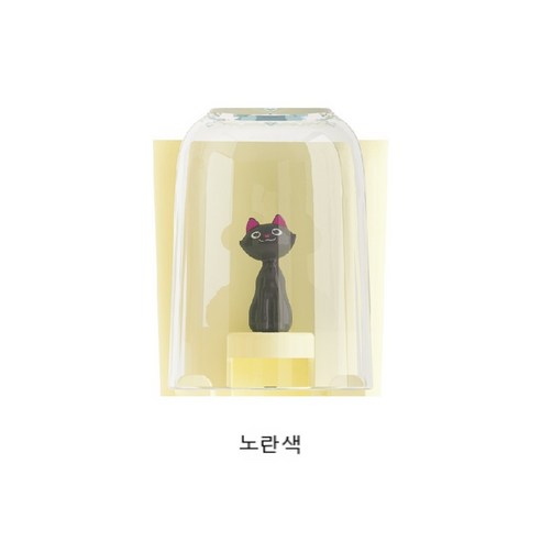 칫솔질 컵 세트 흡입 컵 치아 랙 욕실 벽걸이 형 칫솔 홀더 흡입 벽 유형 귀여운 세척 입 컵 세트, SK-134-1 노란 고양이