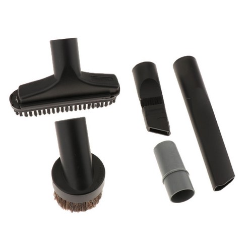 5pcs 진공 청소기 1-1/4 "청소 키트 - 어댑터 먼지 브러시 틈새 도구, 블랙, 32mm, 플라스틱