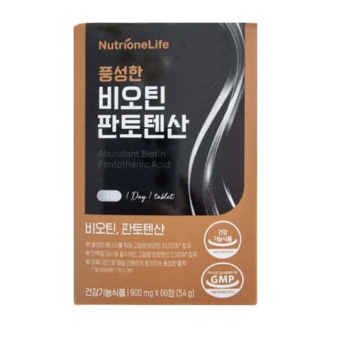 뉴트리원 풍성한 비오틴 판토텐산 900mg x 60정, 1개