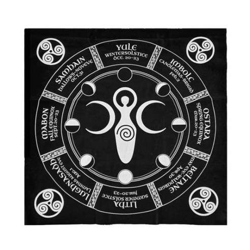 타로 카드 24 Pentagram Tarots 식탁보 벨벳 제단 Cloth Pentacles Mat, 11