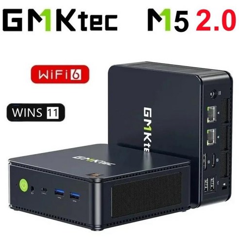 미니피씨 GMKtec 미니 PC 데스크탑 게임용 컴퓨터 업데이트 M5 R7 5700U 윈도우 11 프로 DDR4 NVME SSD PCIE 3.0 Wifi6 BT5.2 듀얼 선풍기, [03] EU, [02] DDR4 8GB 128GB, 8GB