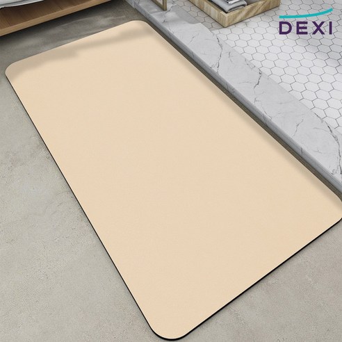DEXI 1개 세트 빨아쓰는 규조토 발매트 모던 욕실 매트 대리석 화장실 미끄럼방지매트 예쁜 주방 잡화 폭신 물흡수 발판, Khaki